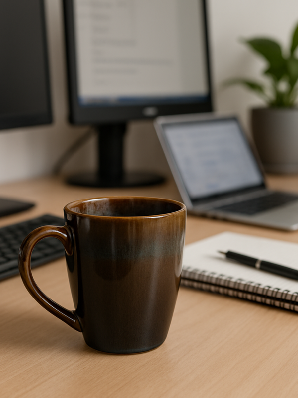 Latte Brown Ceramic Coffee Mug – 350ML