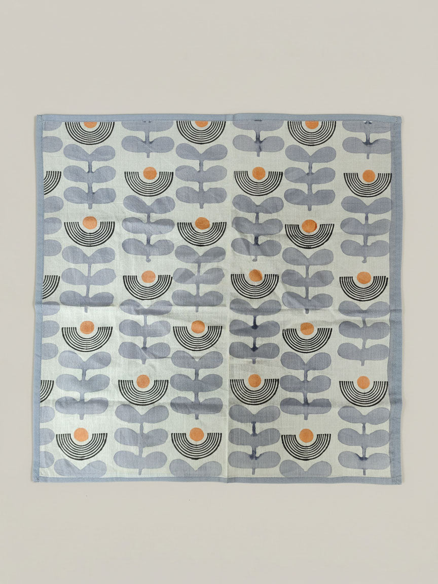 Cotton Square Scarf - Mid Modern Floral