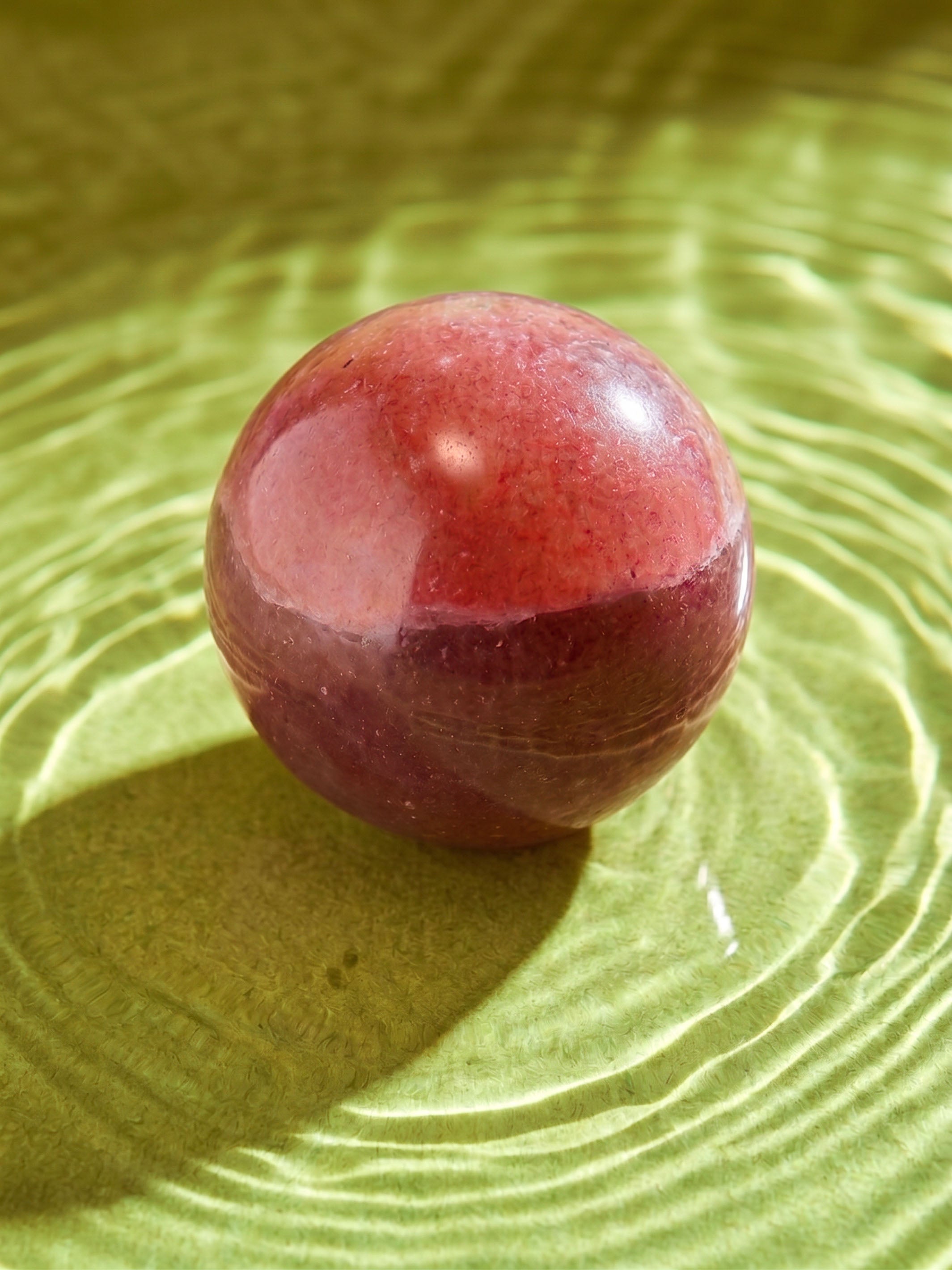 Semi-precious Gemstone - Strawberry Quartz Sphere