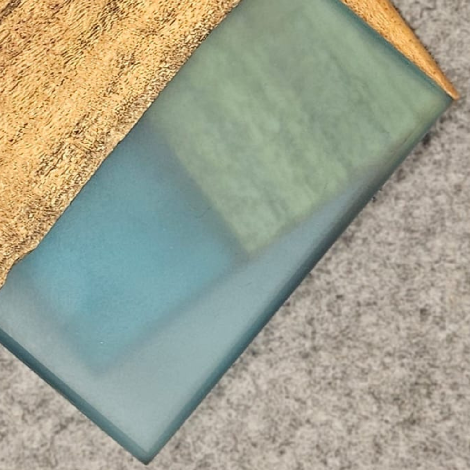 Elegant Aqua Blue Epoxy Resin Coasters set of 4