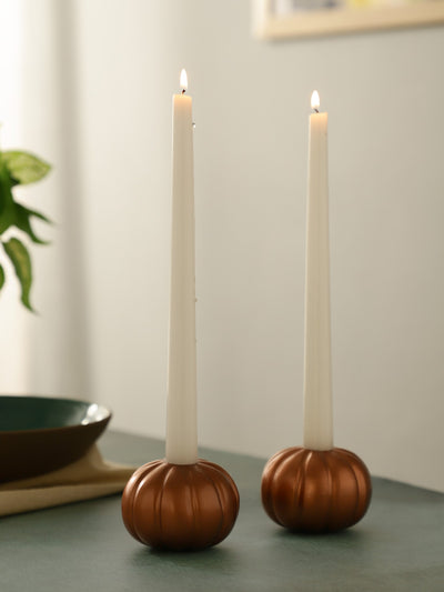 Rose Gold Pumpkin Candle Holder
