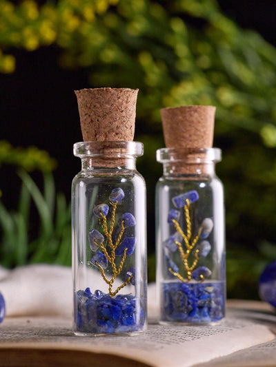 Semi-precious Gemstone - Lapis Lazuli Bottle Tree - Set of 2