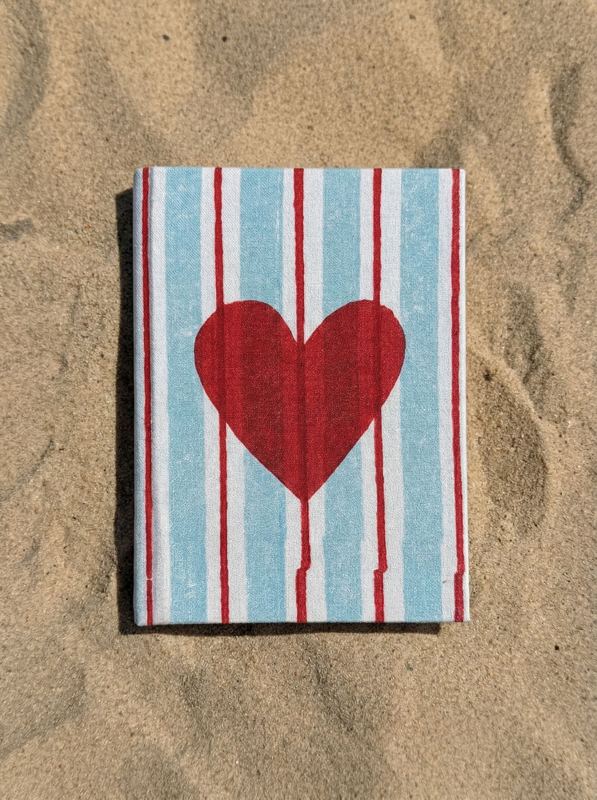 Handcrafted Sustainable A5 Diary Journal Notebook l Handmade Paper l Heart Pop