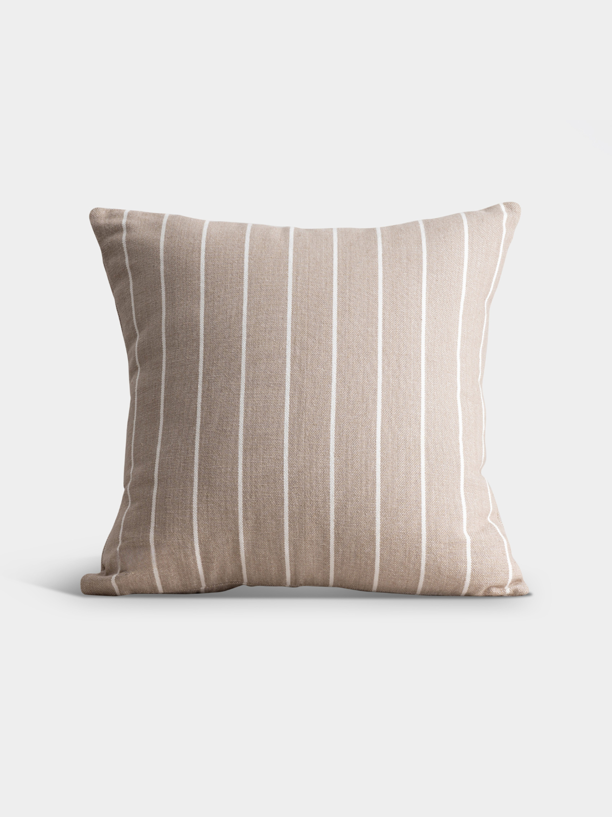 Atacama Brown & White Striped Cotton Cushion Cover