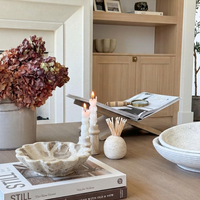 VIGO MARBLE CANDLE BOWL