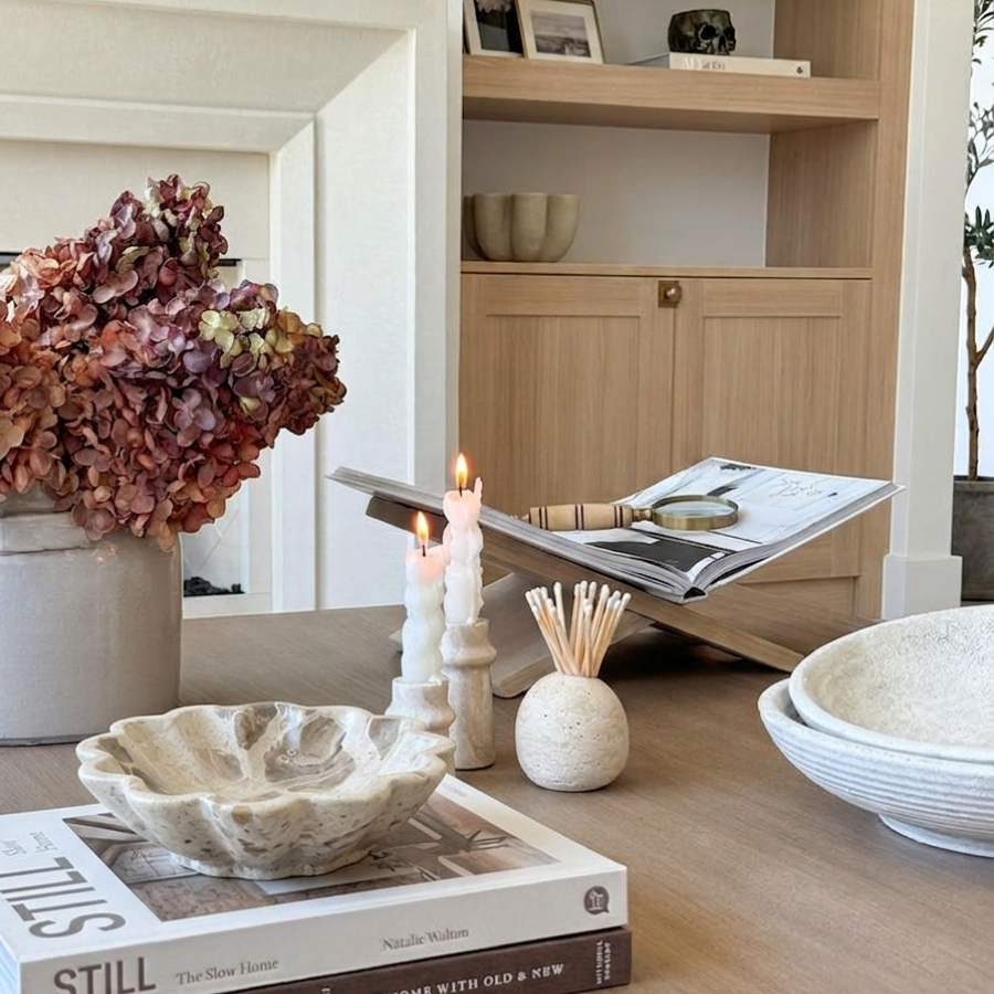 VIGO MARBLE CANDLE BOWL