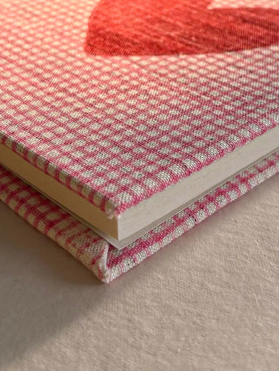 Handcrafted Sustainable A5 Diary Journal Notebook l Handmade Paper l Love Checks