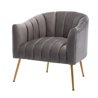 Aurora Velvet Accent Chair – Grey