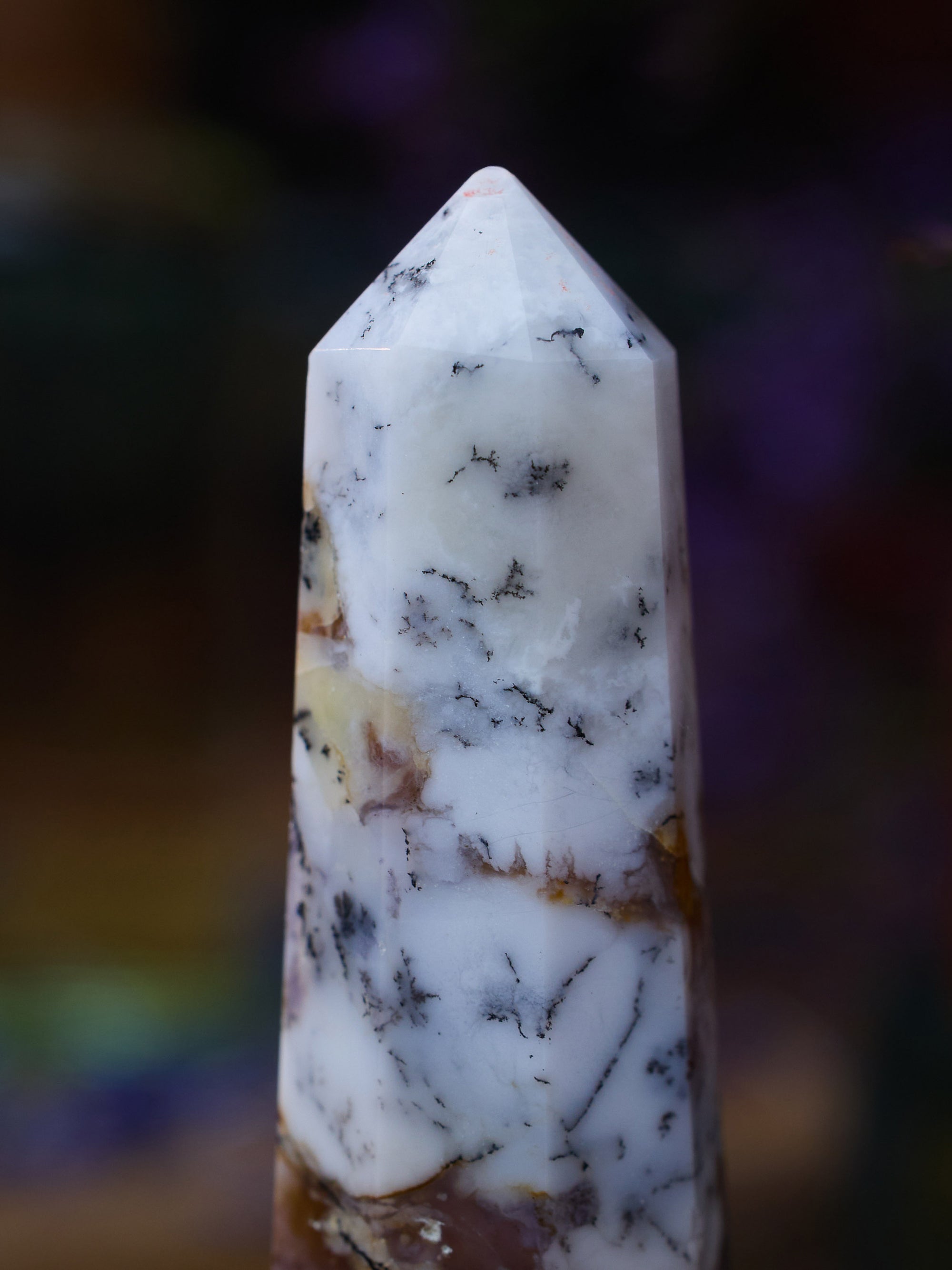Semi-precious Gemstone - Dendrite Opal Tower