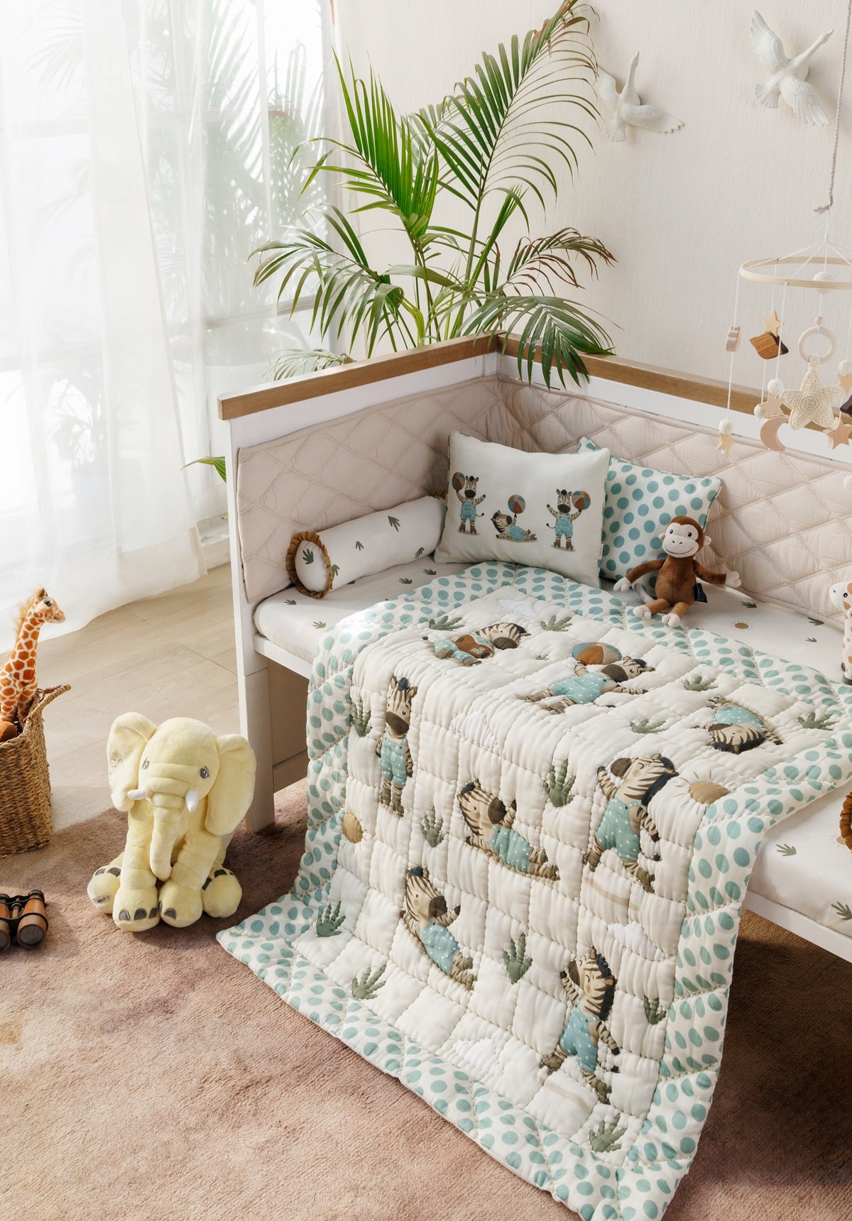 Zig-Zag Adventures  Organic Cotton Fitted Cot Sheet
