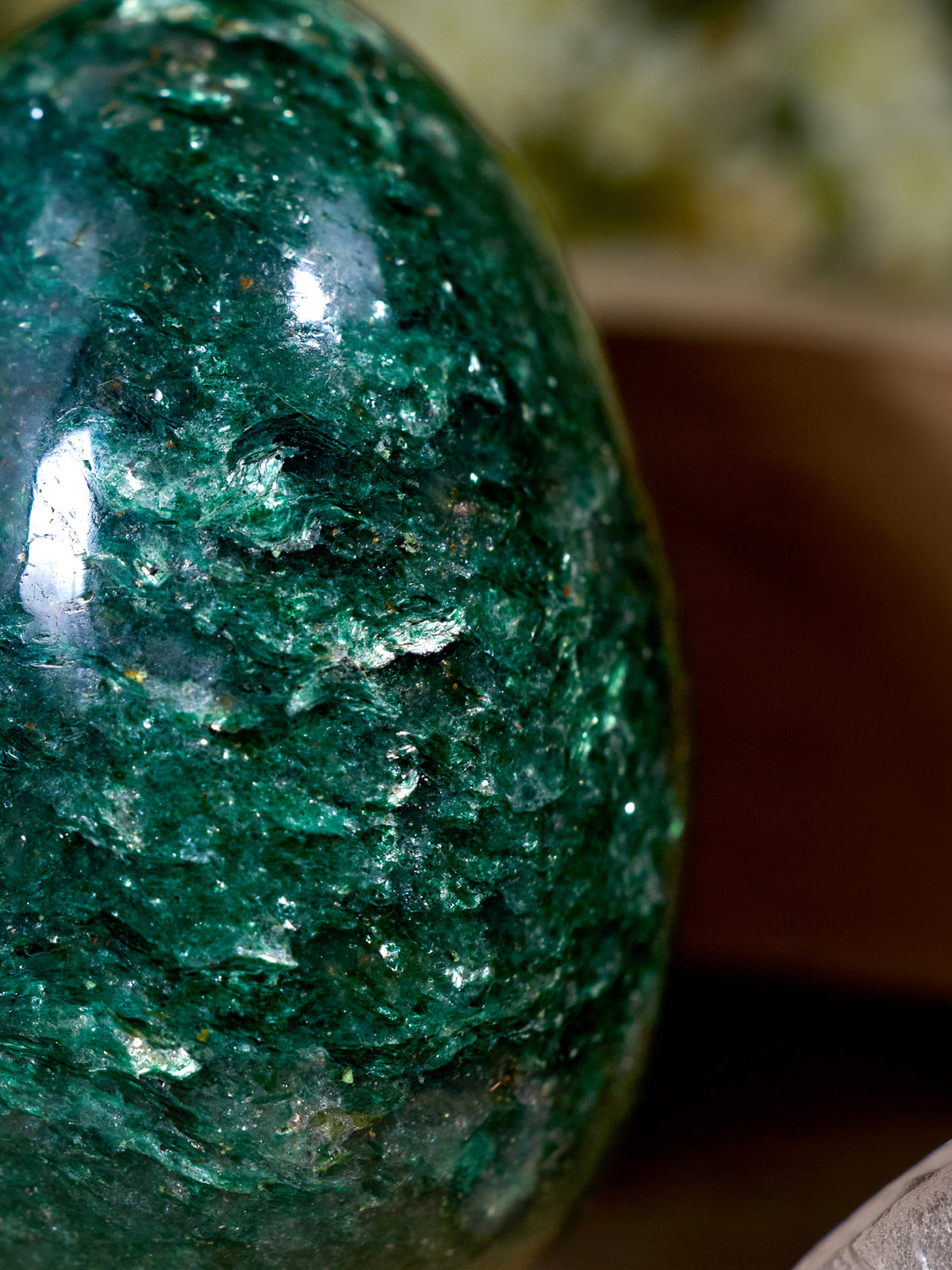 Semi-precious Stone - Moss Agate Egg