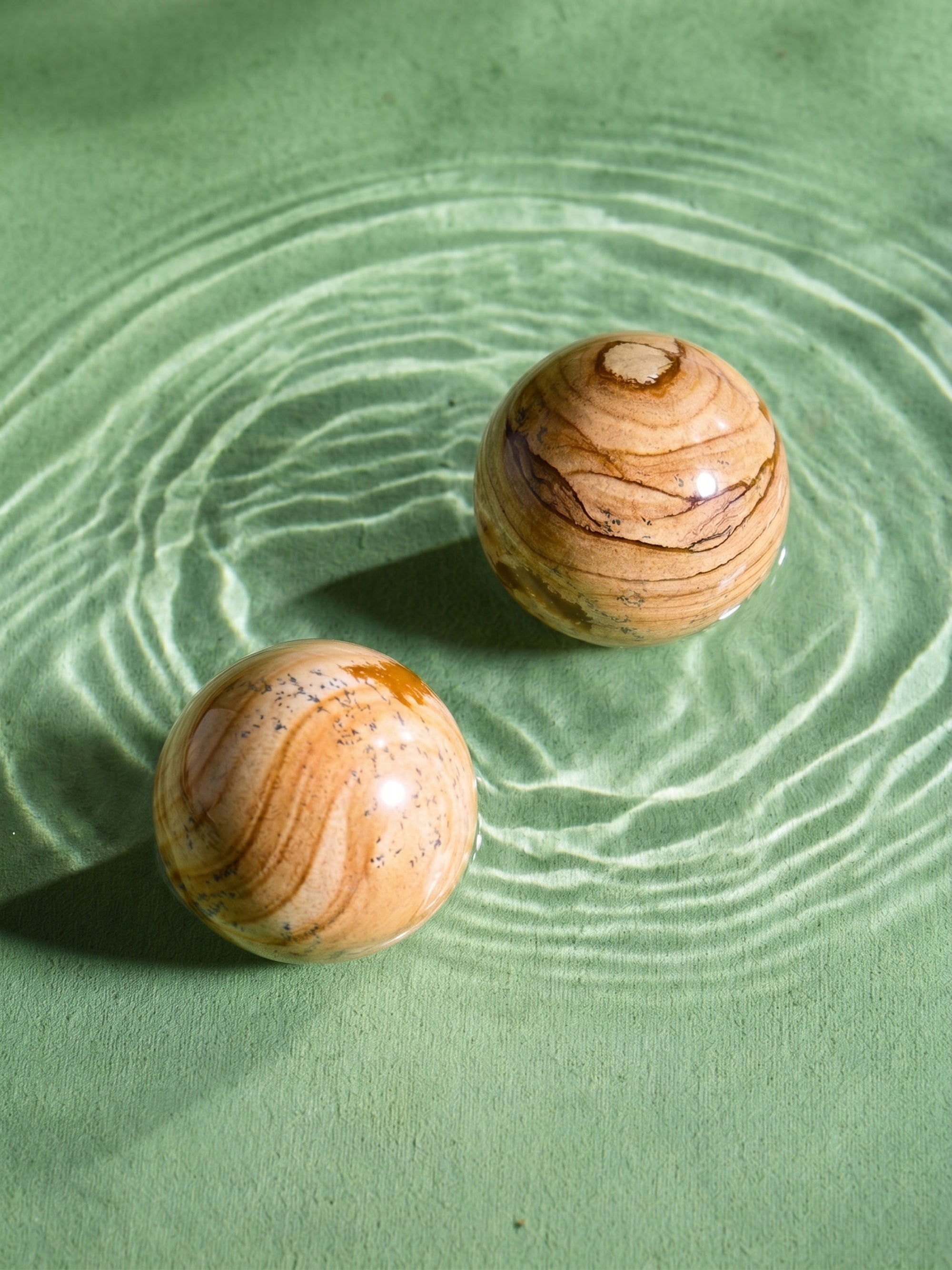 Semi-precious Gemstone - Picture Jasper Sphere
