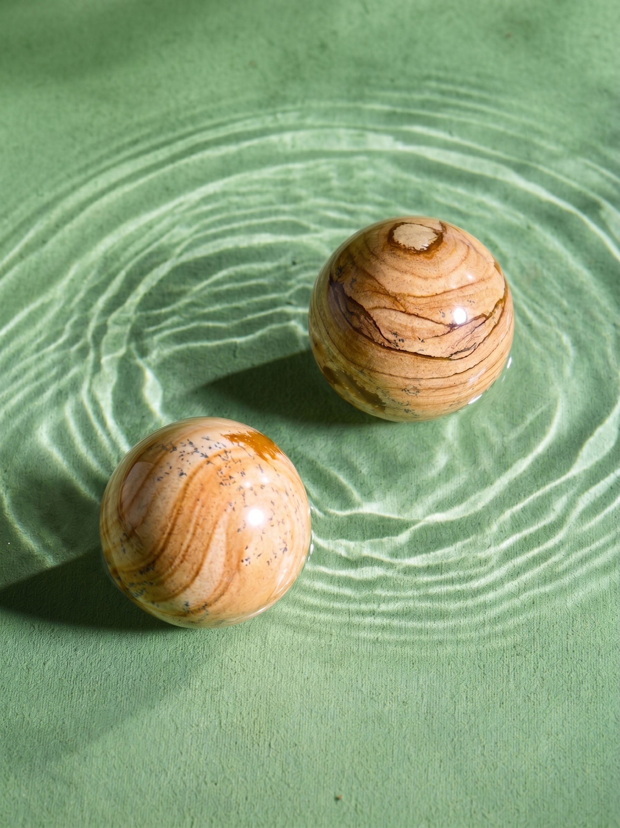 Semi-precious Gemstone - Picture Jasper Sphere