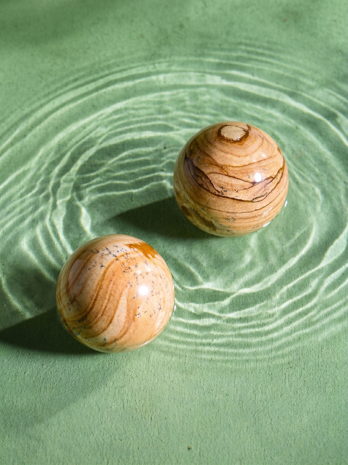 Semi-precious Gemstone - Picture Jasper Sphere