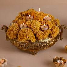 Traditional Peacock Urli Gold XL