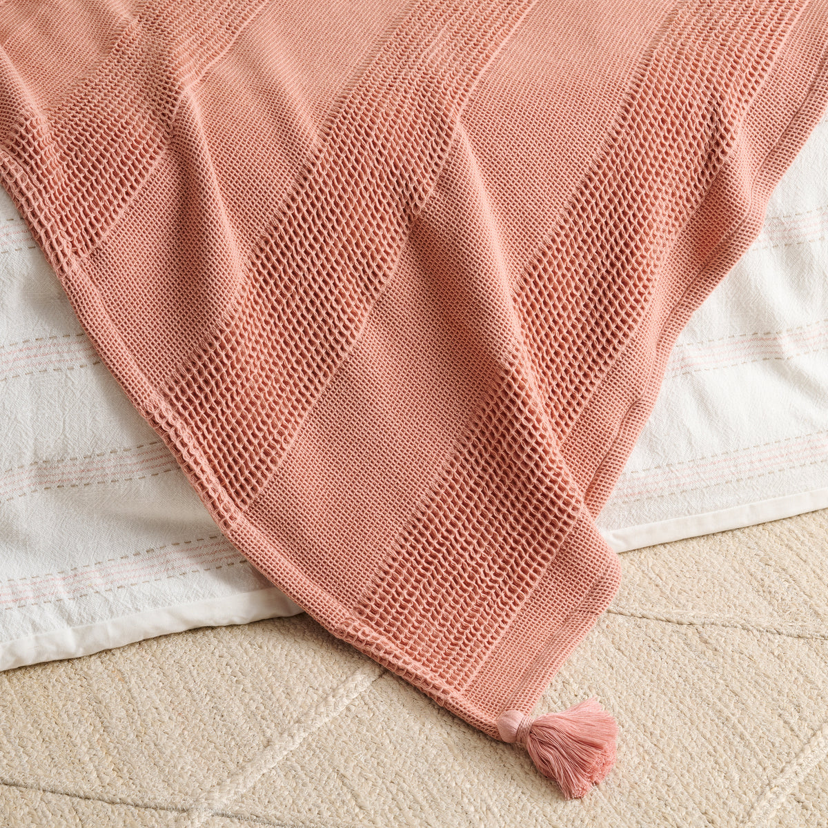 Layer Sponge Cotton Waffle Throw