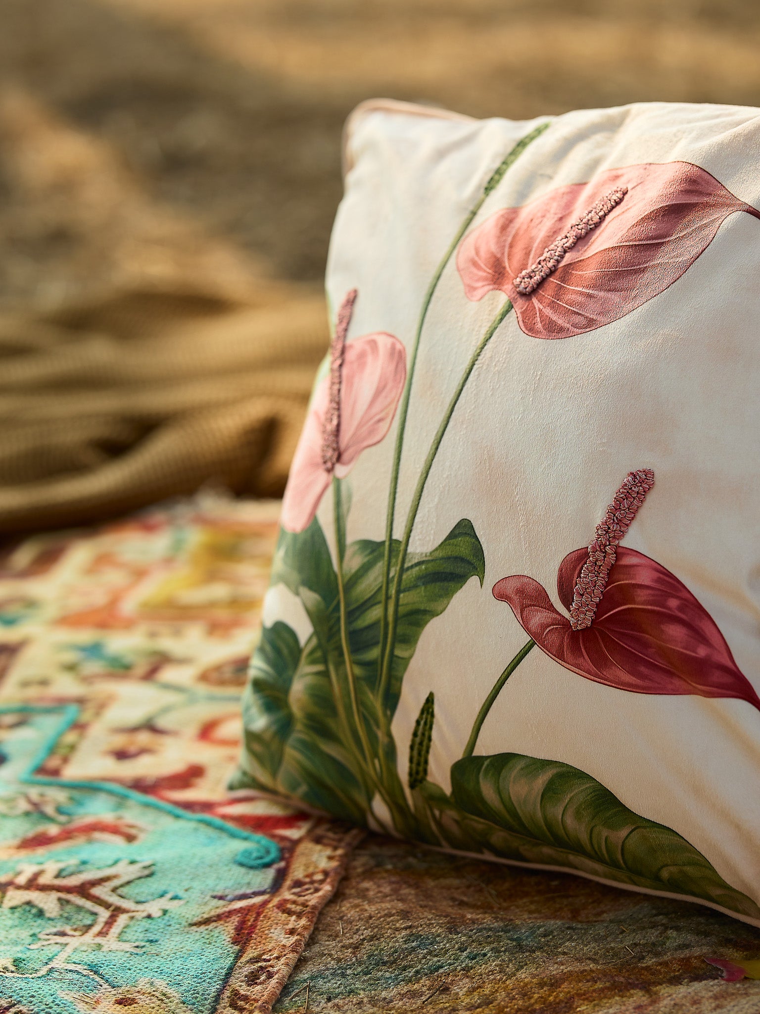 Pankhuri - Multicolor Velvet Cushion Cover