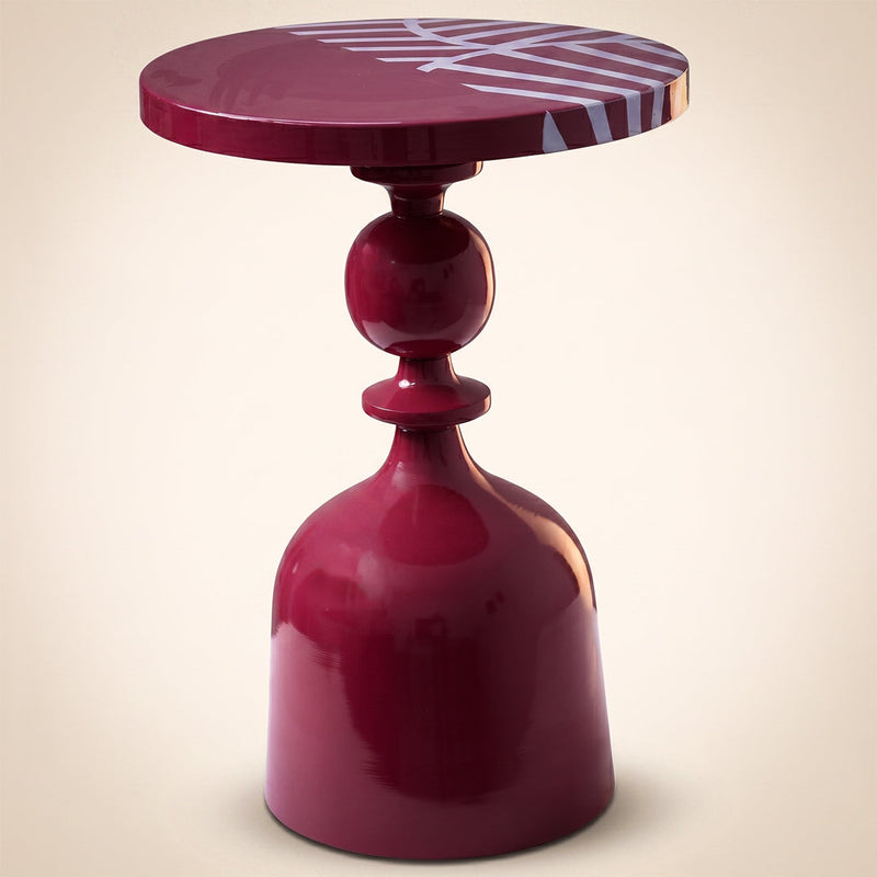 Orion Ember Luxe Iron Pedestal Accent Table