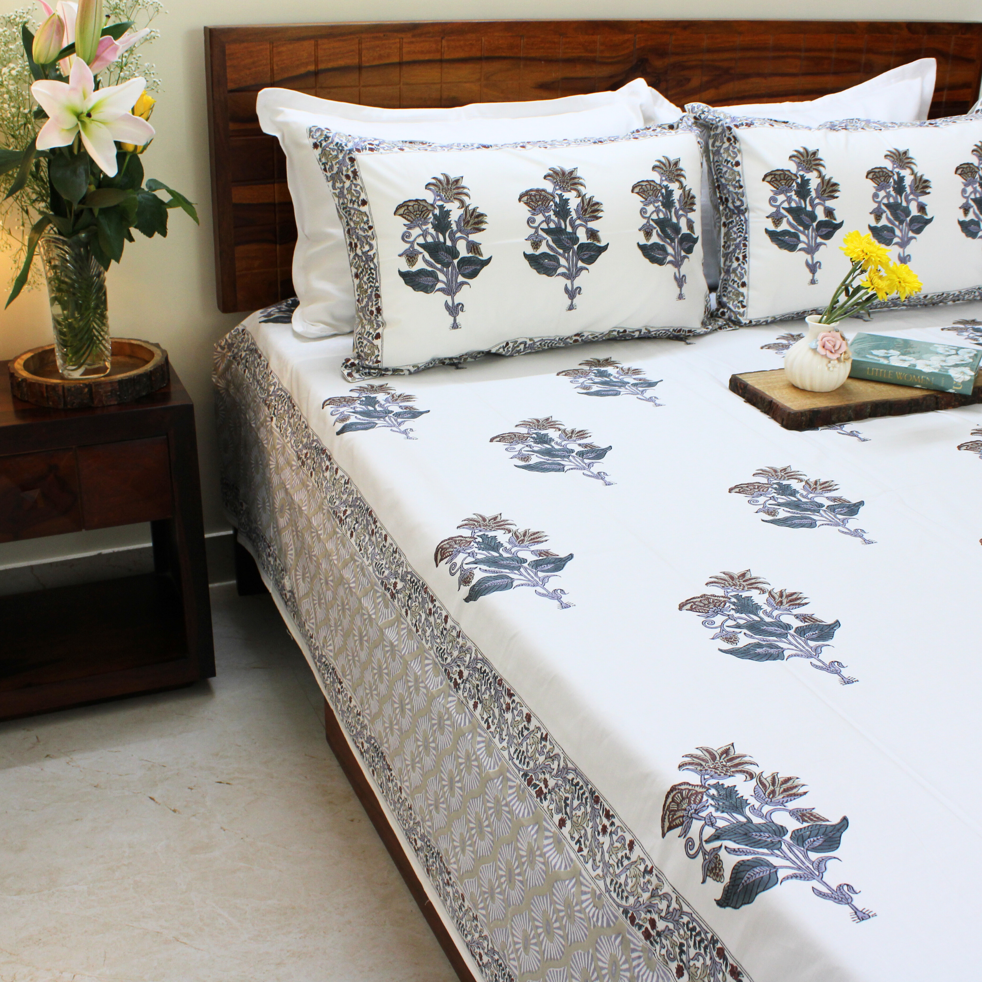 Anandbagh Handblock Bedsheet