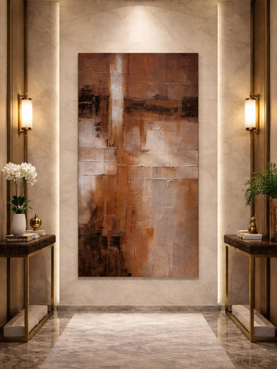 Rusted Landscape Canvas Modern Textured Wall Art