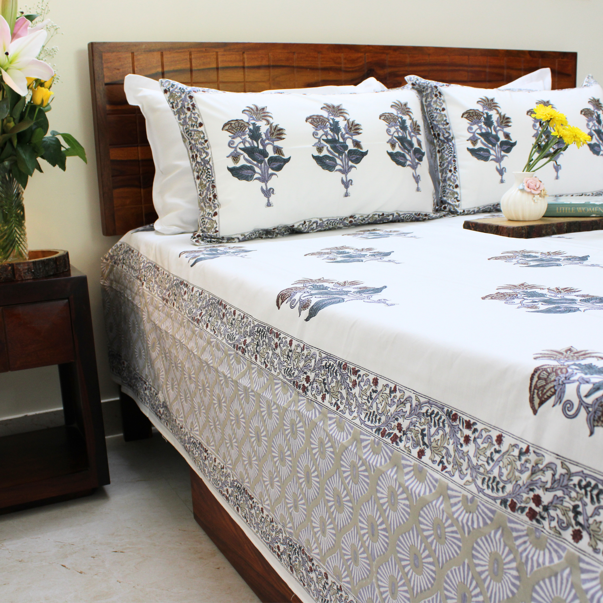 Anandbagh Handblock Bedsheet