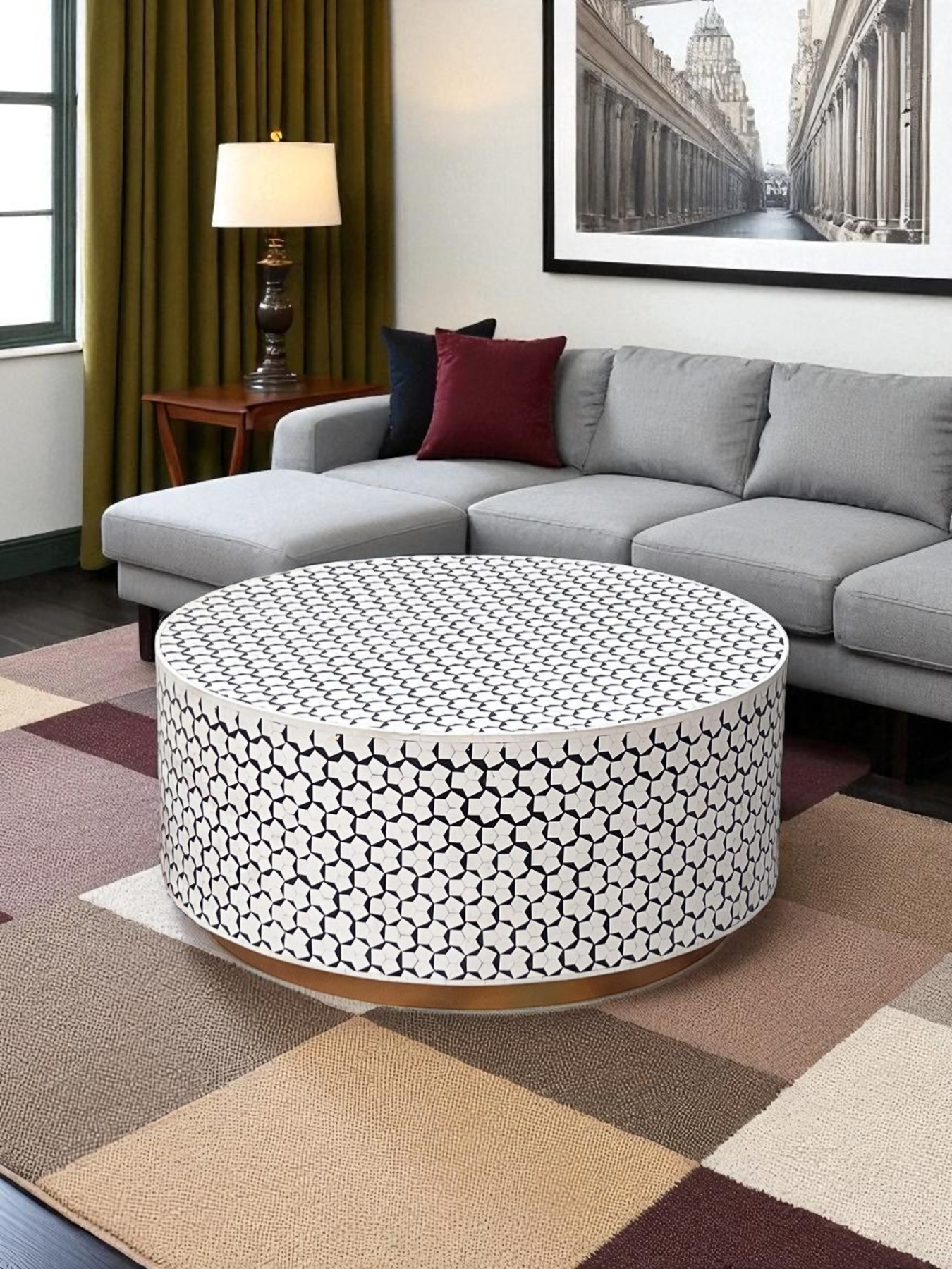 Inlay Round Coffee Table -Targua