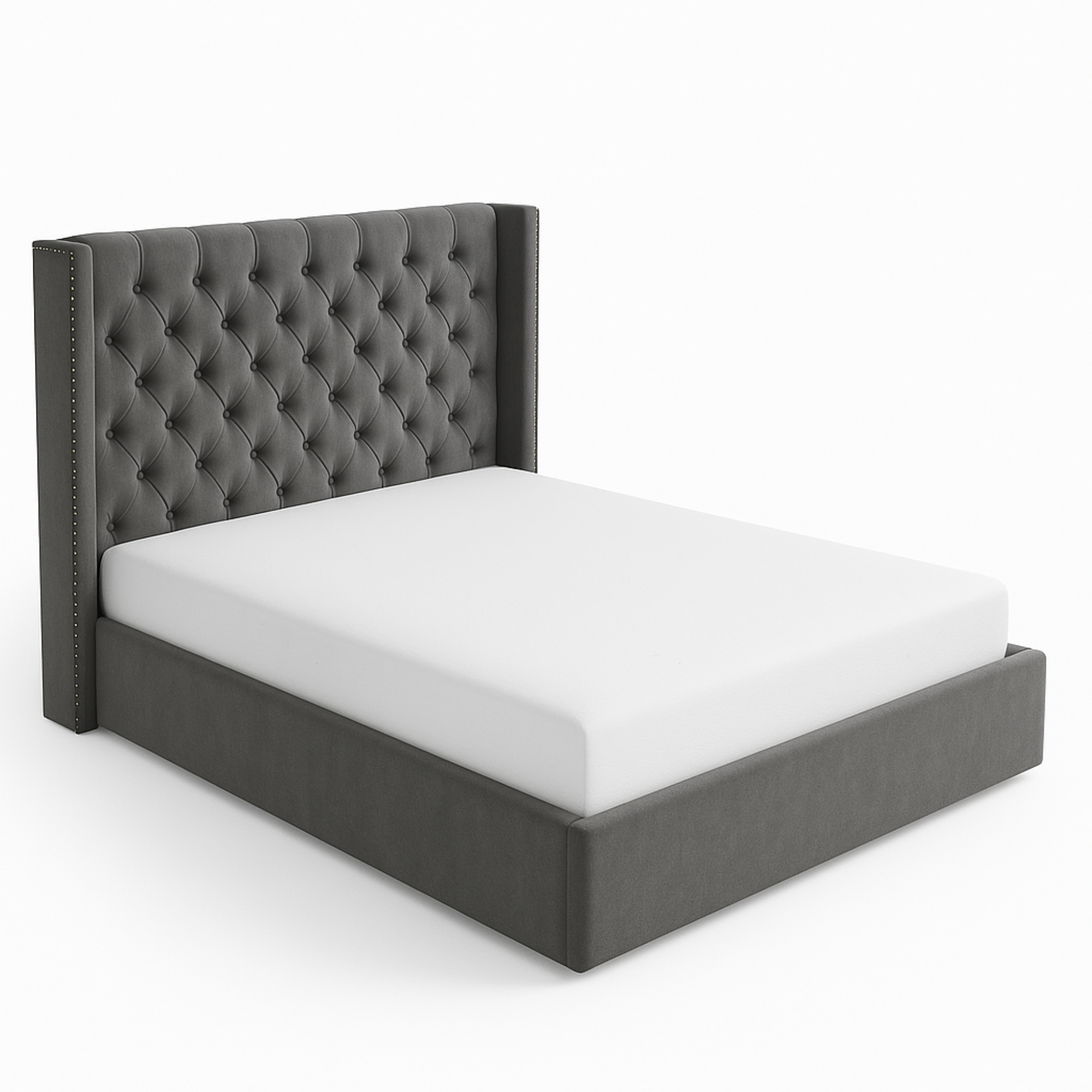 Velour Majesty Upholstered Bed