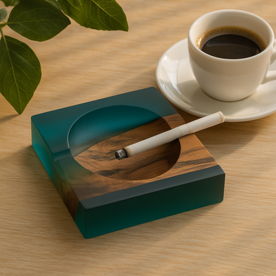 Elegant Blue Ashtray