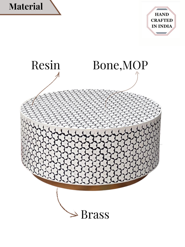 Inlay Round Coffee Table -Targua