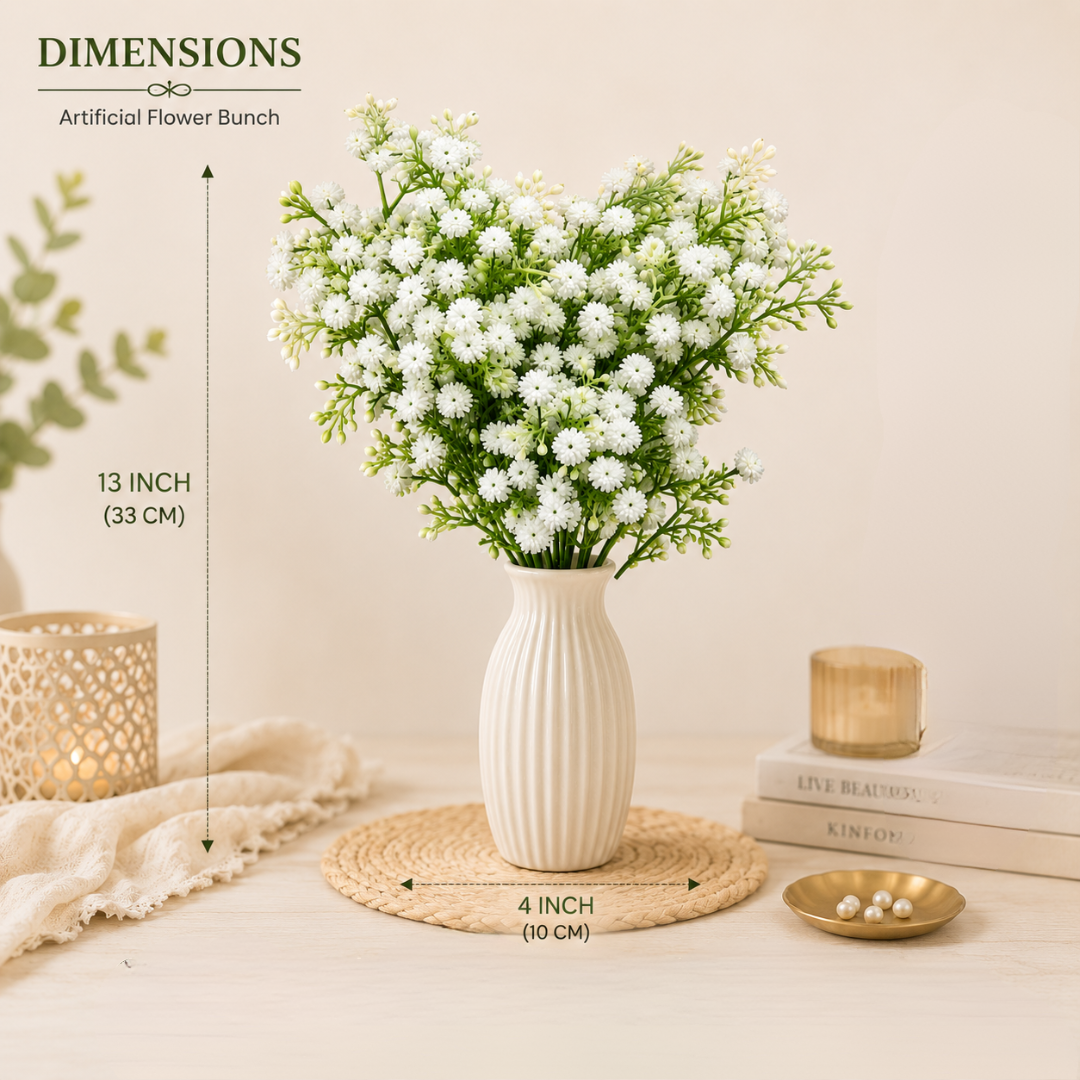 Snow Bloom Gypsophila Artificial Flower | White Baby’s Breath - https://artecasa.in/