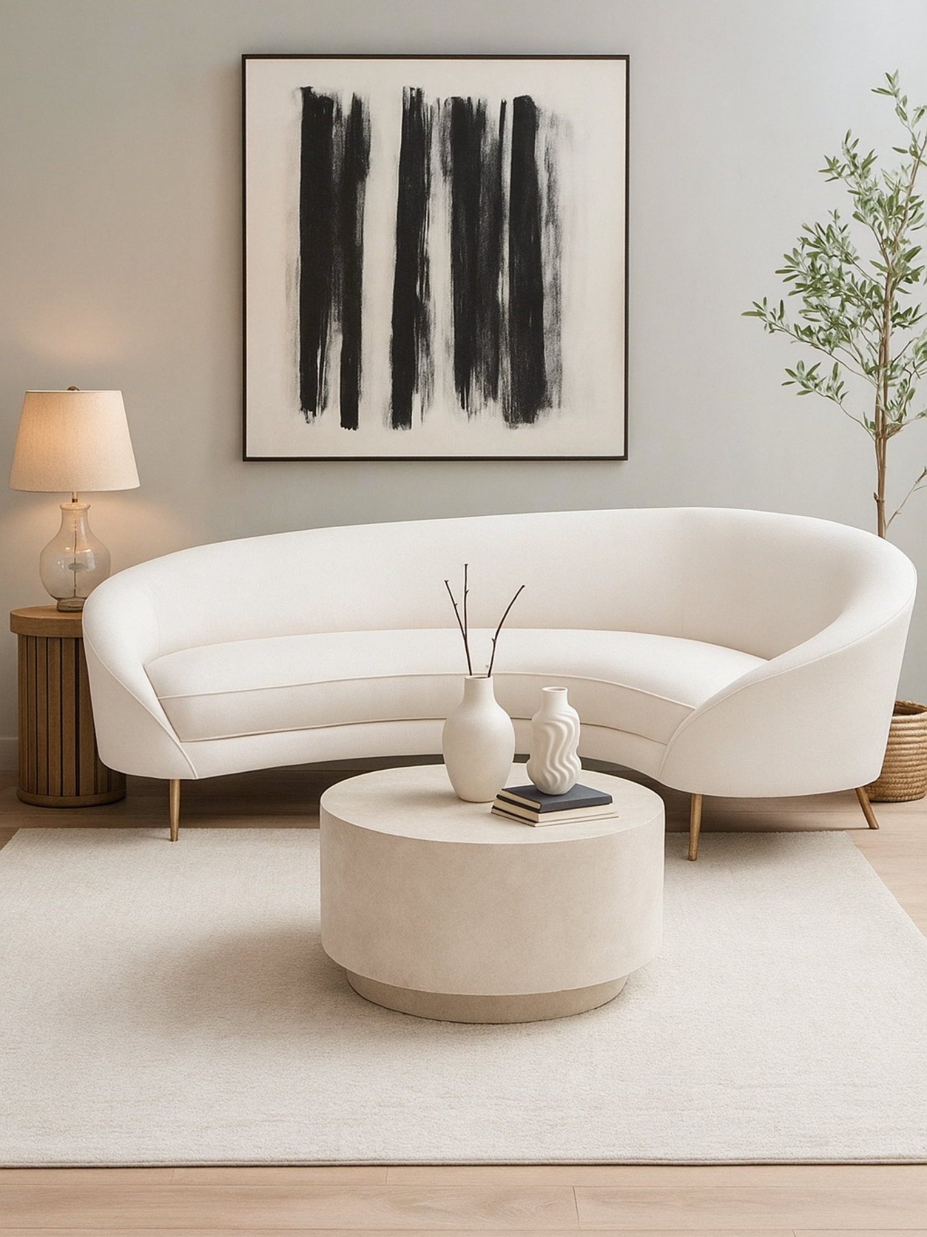 Proctor Upholstered Curved Sofa