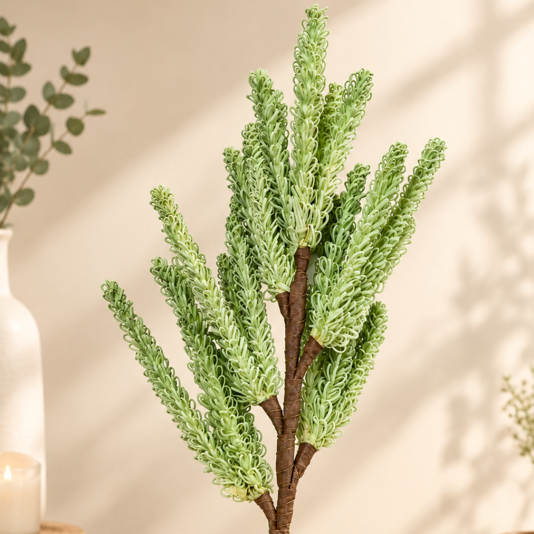 Meadow Mist Green Pampas Reed Stem | Diwali Decor - https://artecasa.in/