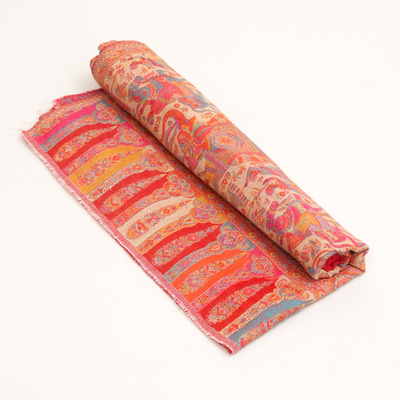 Darbar 4 Side Border Stole- Red