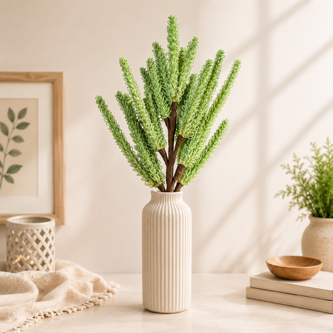 Meadow Mist Green Pampas Reed Stem | Diwali Decor - https://artecasa.in/