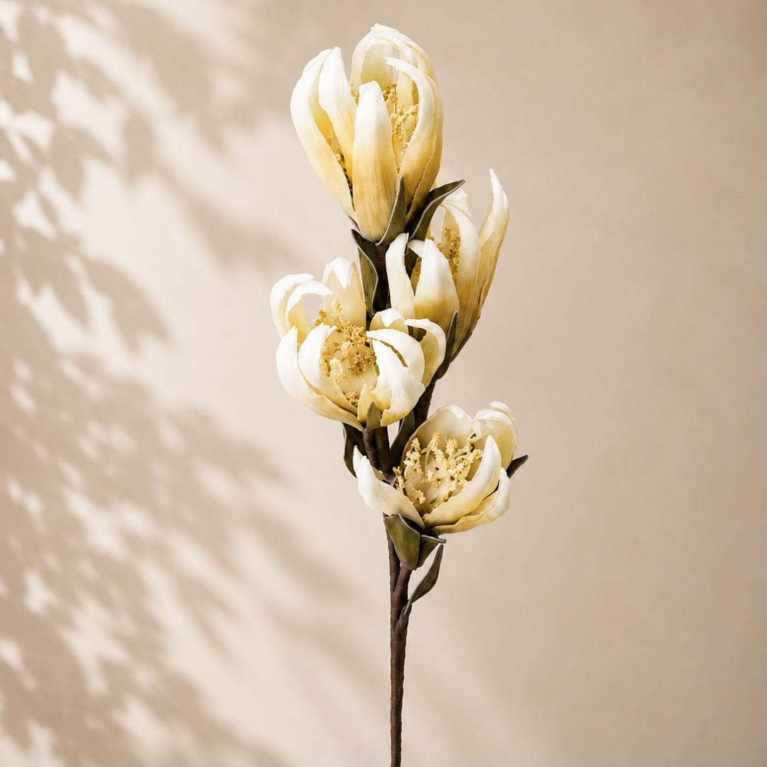 Sunlit Champaca Magnolia Artificial Flower | Diwali Décor - https://artecasa.in/