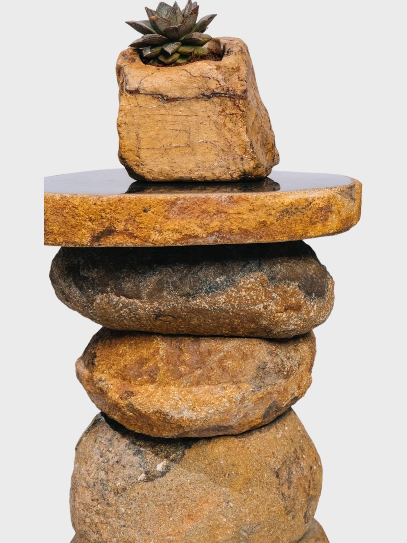 Stacked Boulder Side Table