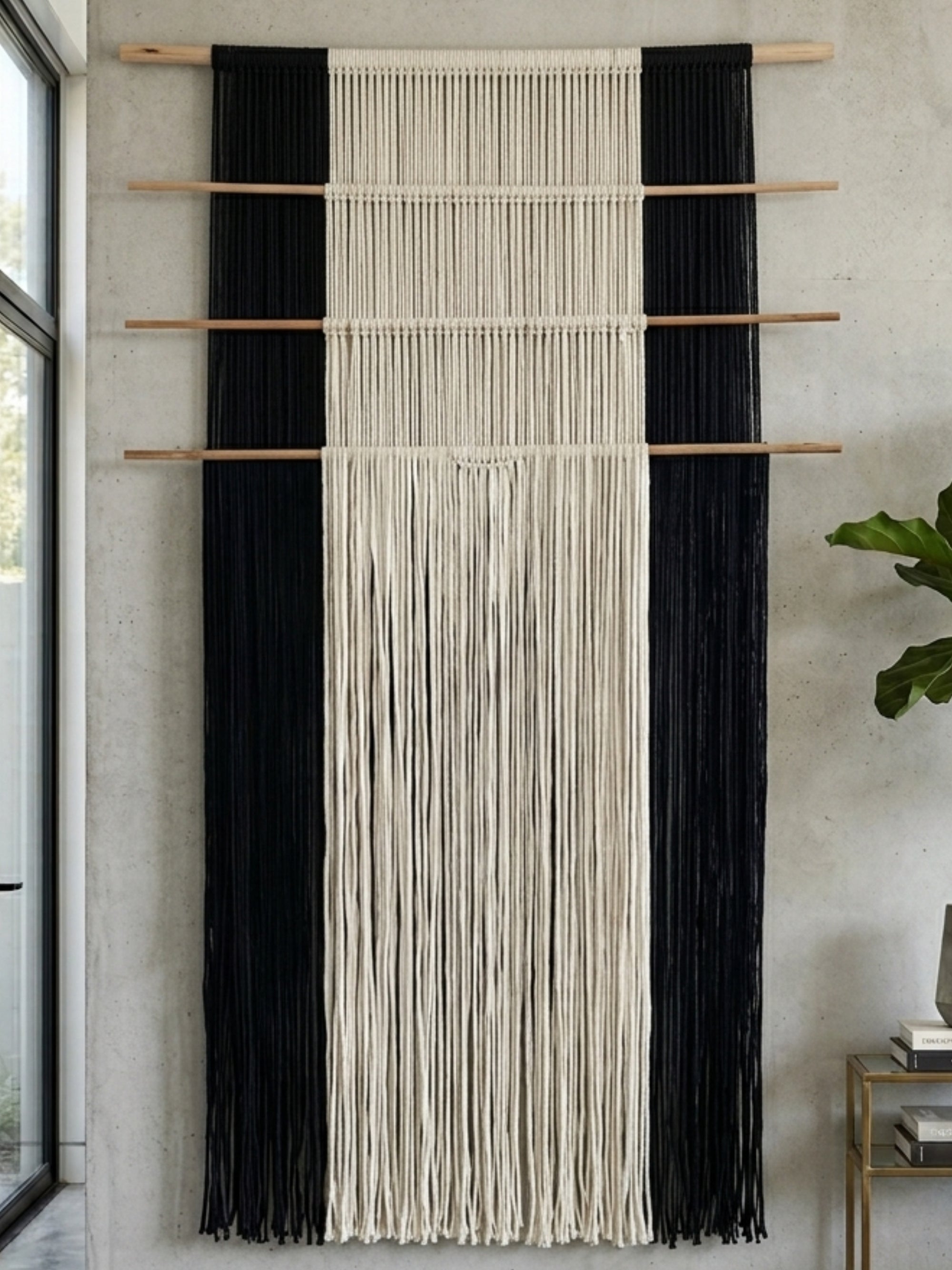 Gravity in Threads II Macrame Wall Art