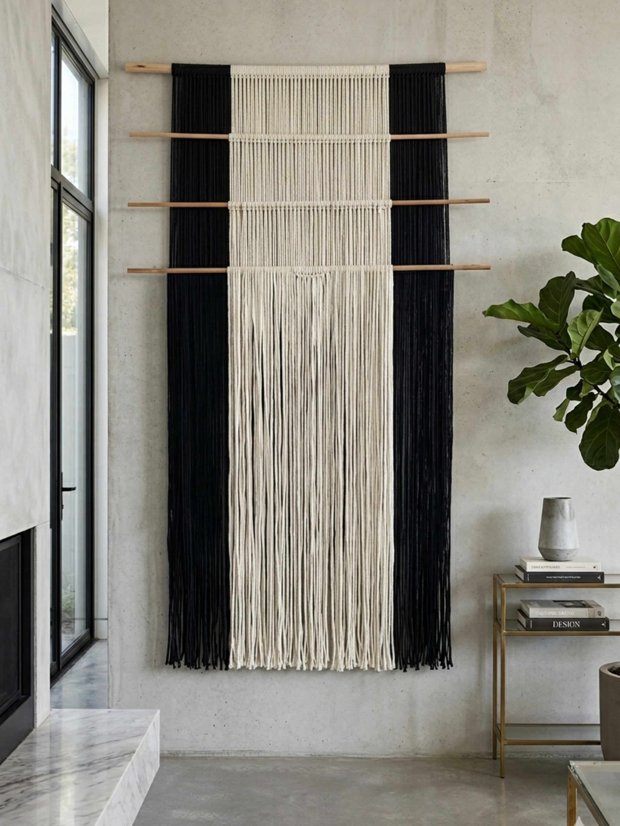 Gravity in Threads II Macrame Wall Art