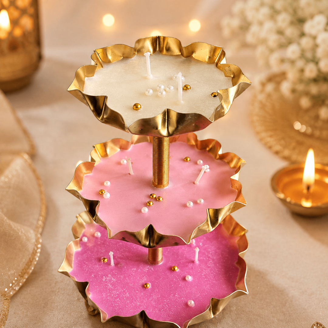 Triveni Glow 3-Tier Urli Diwali Hamper – Elegant Festive Gift - https://artecasa.in/