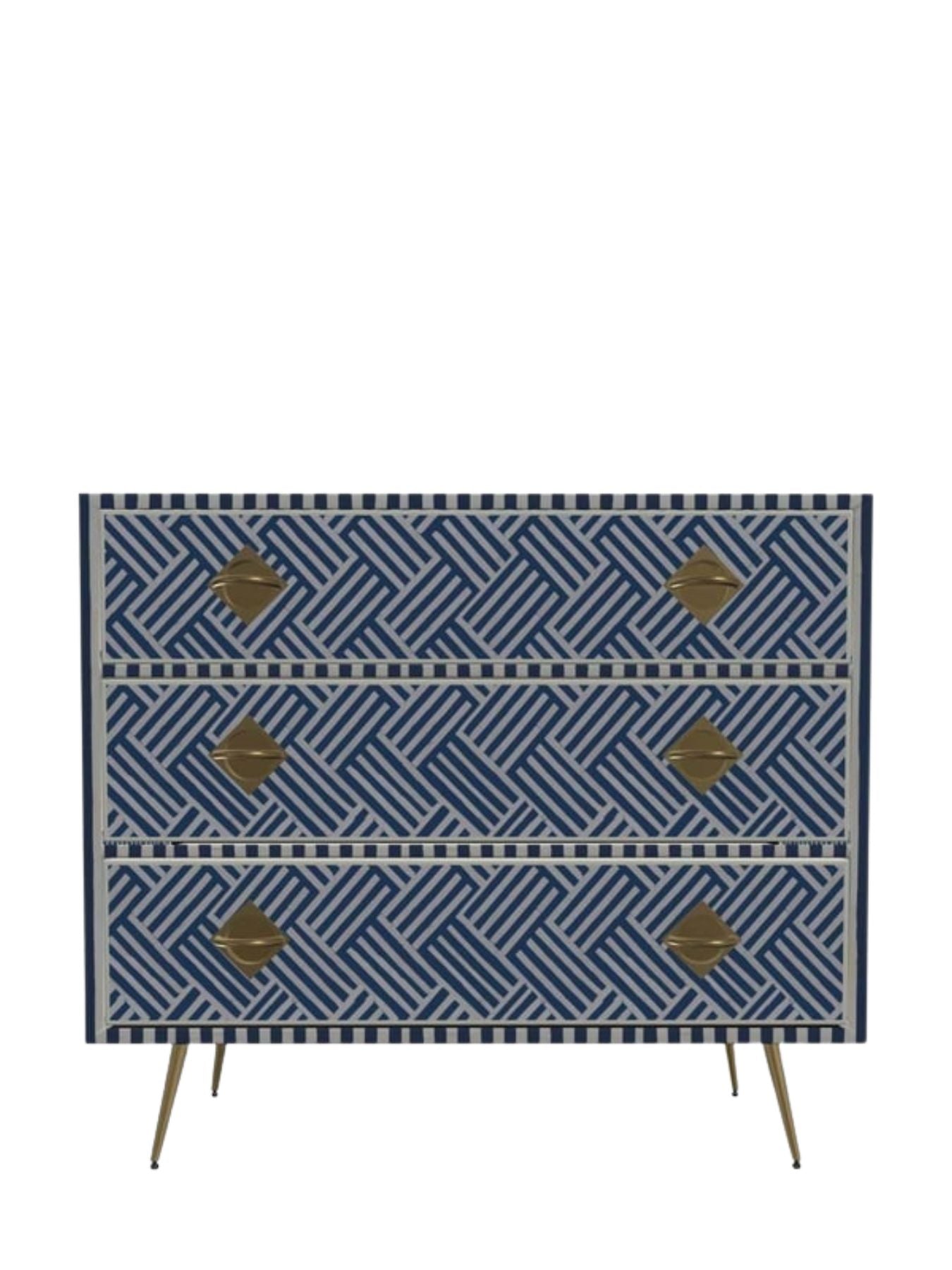 Inlay Chest of Drawers - Chevron