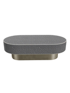 Inlay Jordan Oval Shape Coffee Table - Geometric Floral