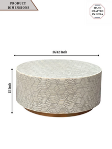 Inlay Round Coffee Table -Targua