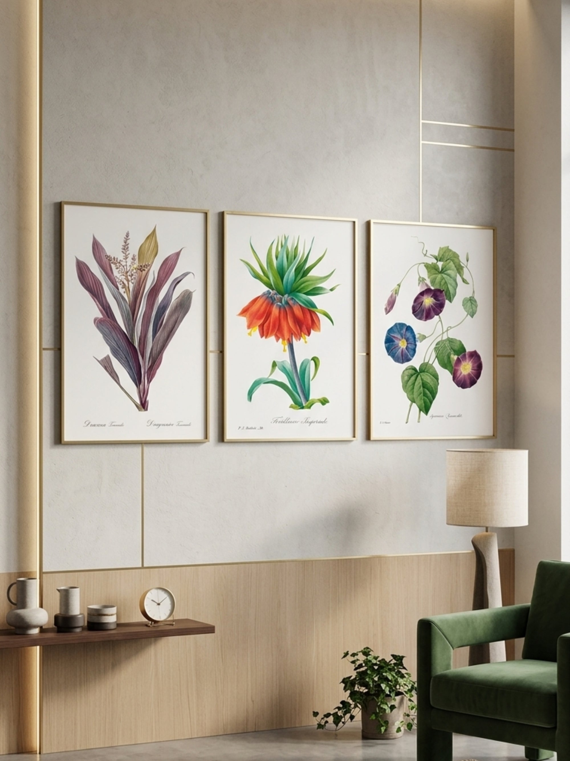 Botanical Fusion Art Prints (Set of 3)