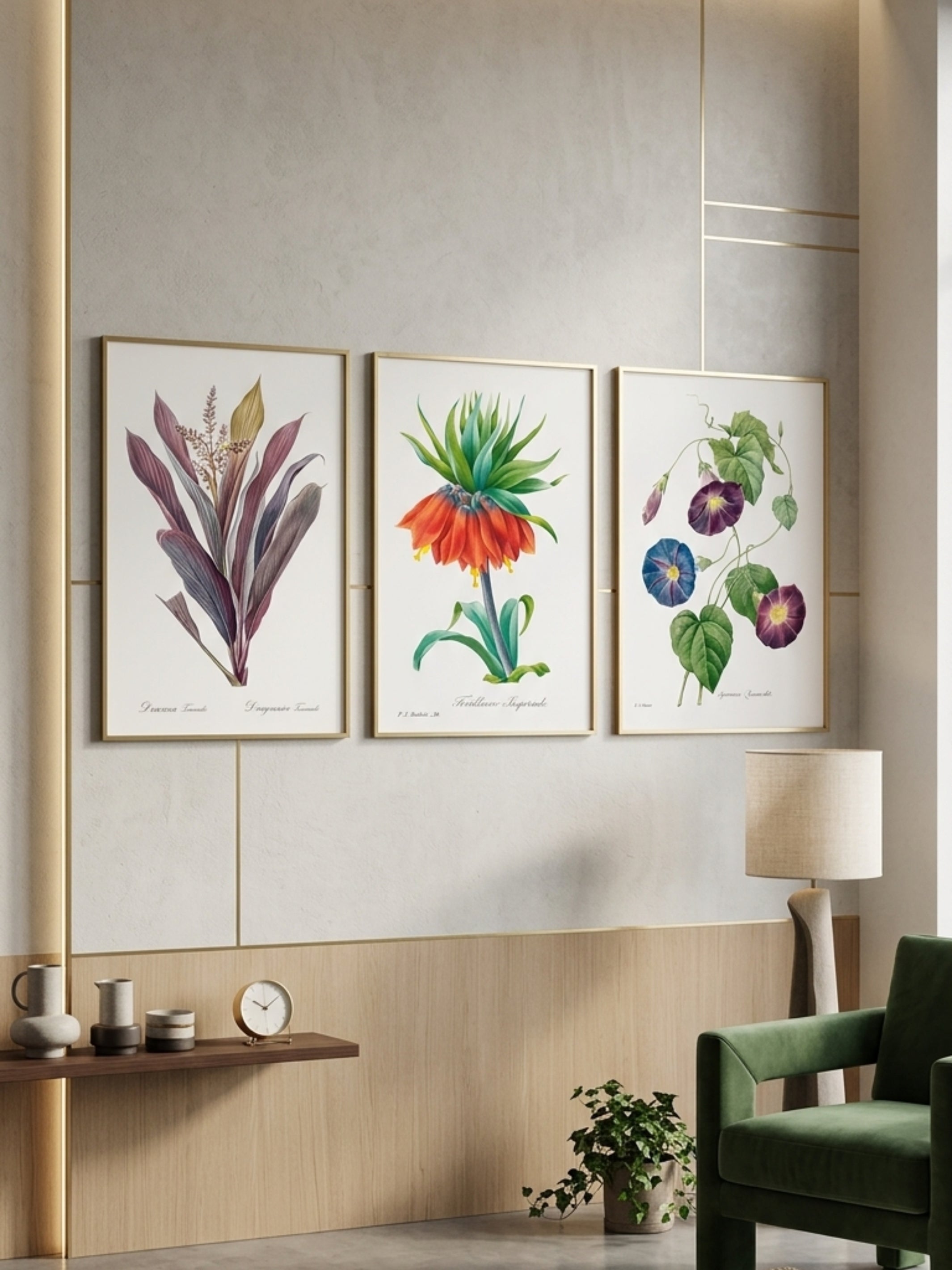 Botanical Fusion Art Prints (Set of 3) - Product Image 