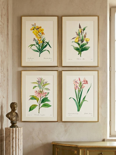 Blush and Gold Botanicals Luxury Art Prints (Set of 4)