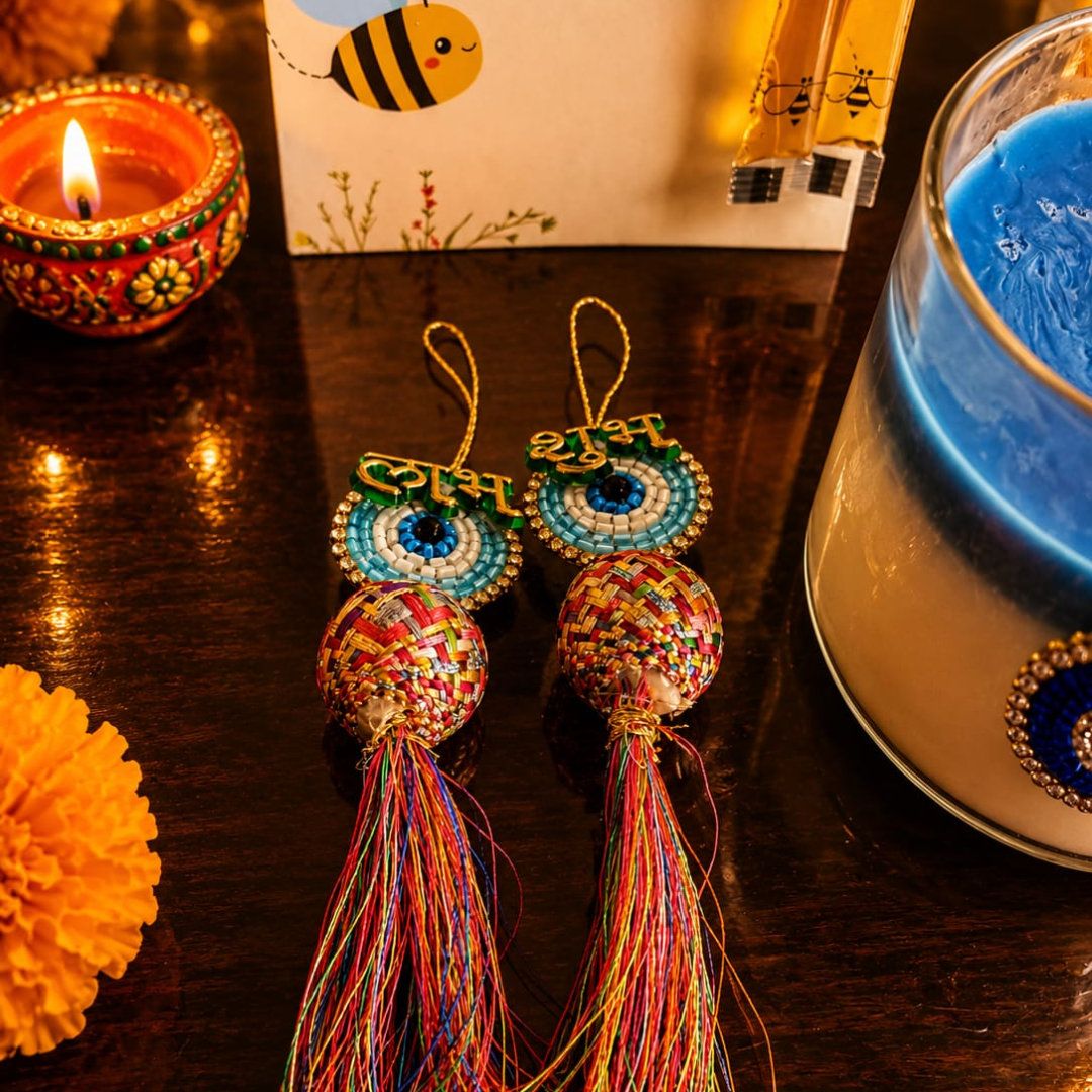 Nazar Halo Diwali Candle Gift Hamper – Evil Eye Festive Gift - https://artecasa.in/