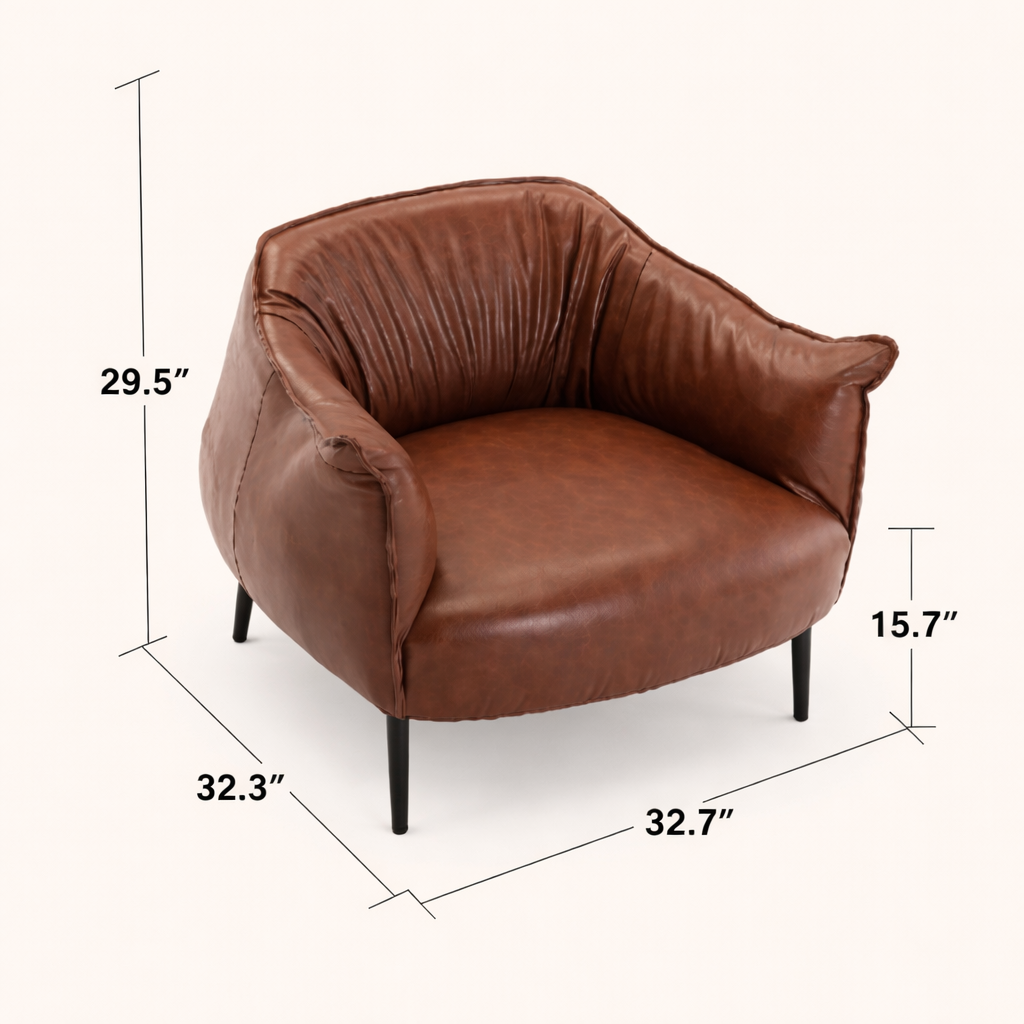 Almeda Accent Chair Tan | Modern Lounge Chair Tan Brown