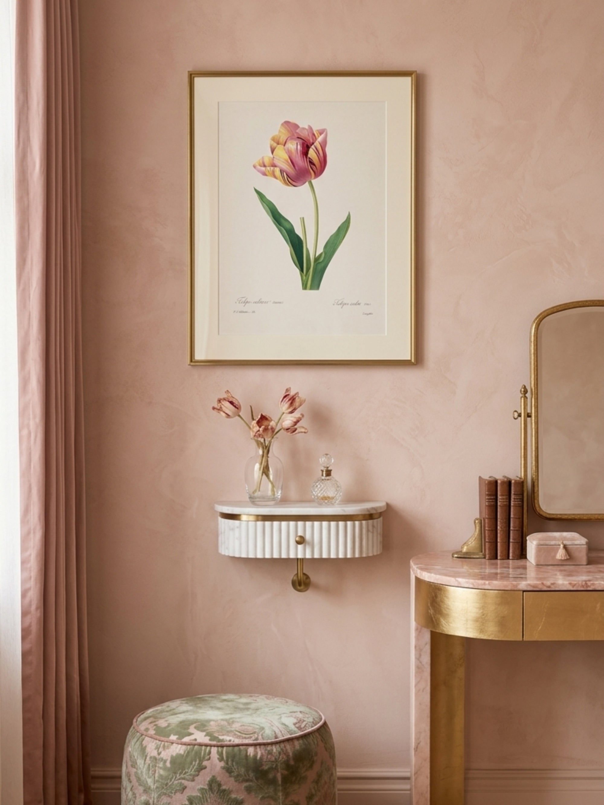 Tulip Floral Wall Art Elegant Botanical Decor