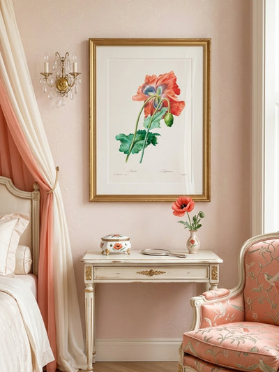 Poppy Floral Wall Digital Art Print