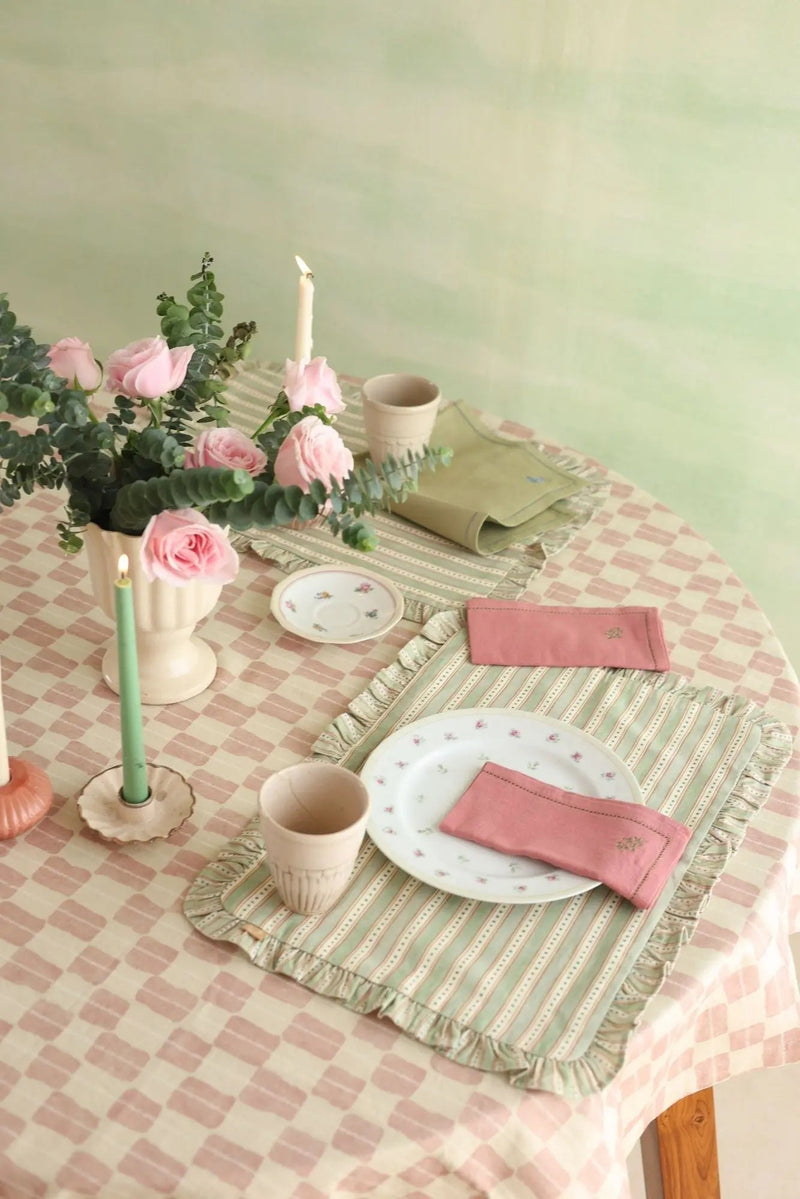 Echo Rose Cotton Table Cover